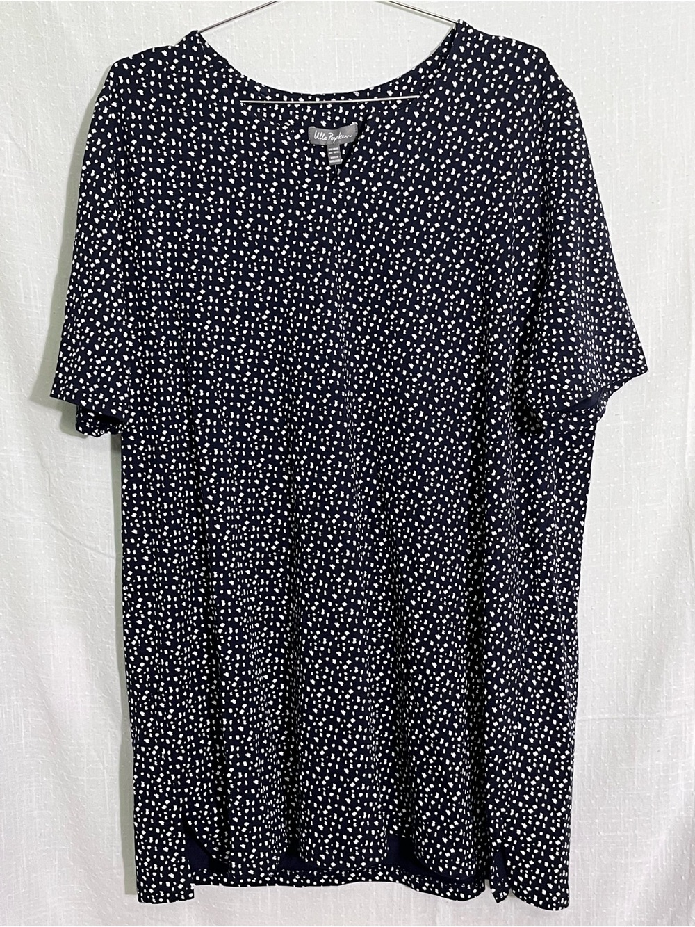 NWT Ulla Popken Polka Dot A-Line Tunic Top Plus Size 16/18